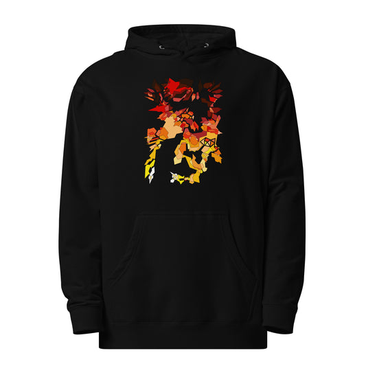ABSTRACT RED HOODIE