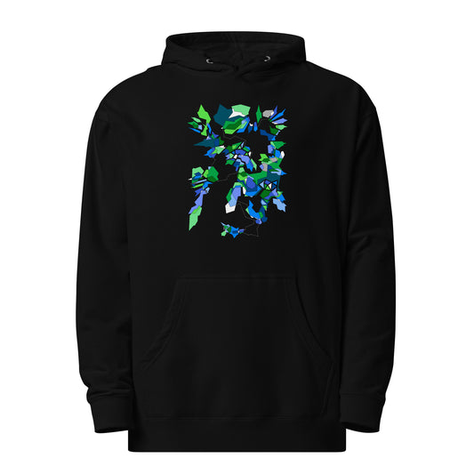 ABSTRACT BLUE HOODIE