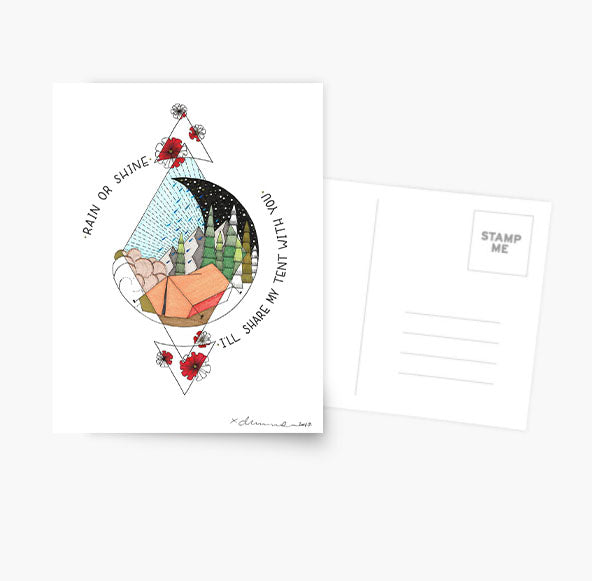 Campy Love postcard