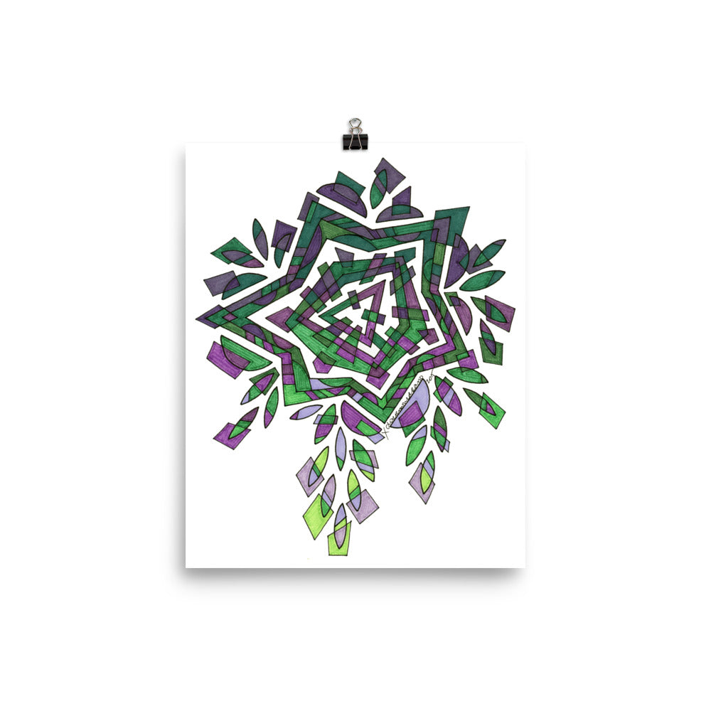 Purple and Green poster