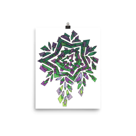 Purple and Green poster