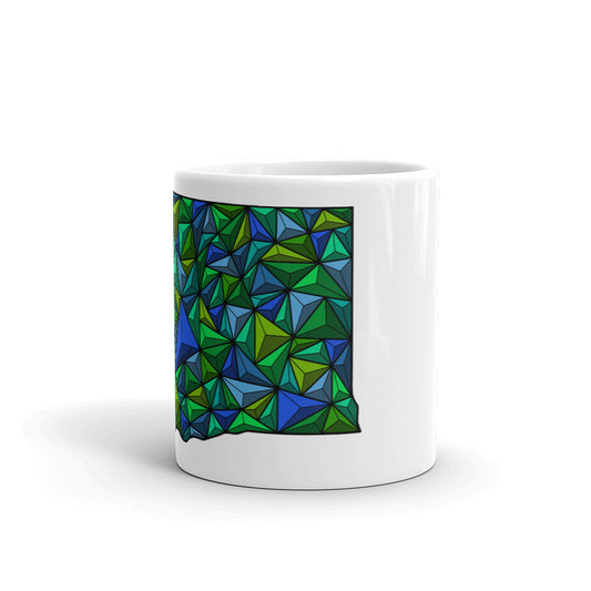 Washington State - Geometric Green - Glossy Mug