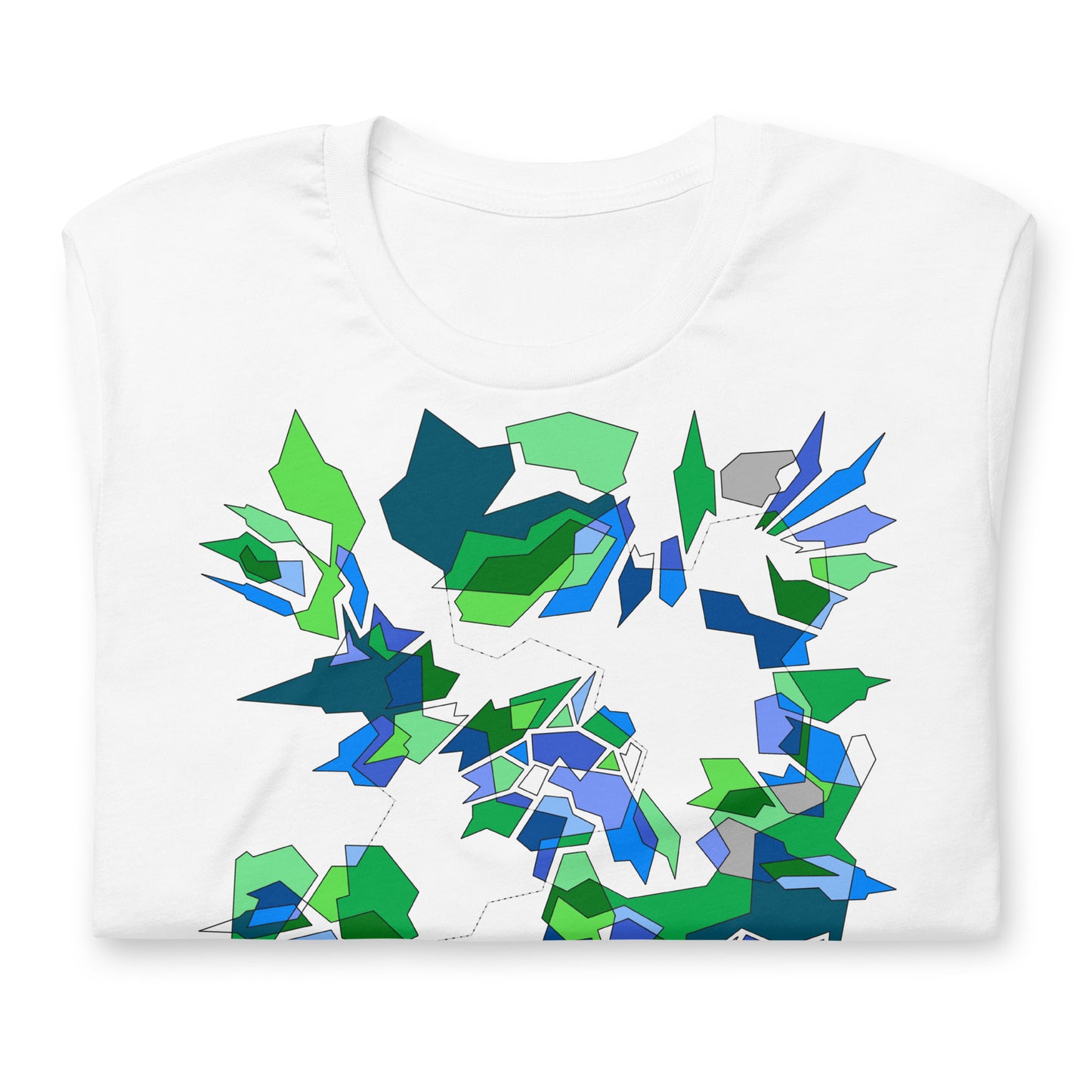 ABSTRACT BLUE TEE
