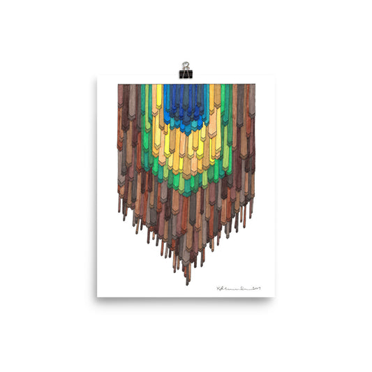 Peacock Chandelier poster