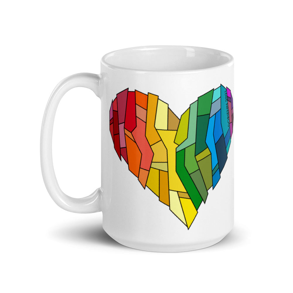 Rainbow Heart - Glossy Mug
